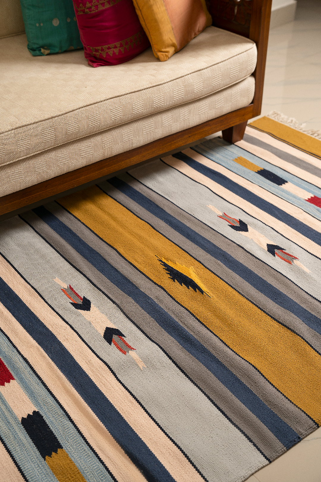 Cotton Kilim Rugs - 6ft x4ft