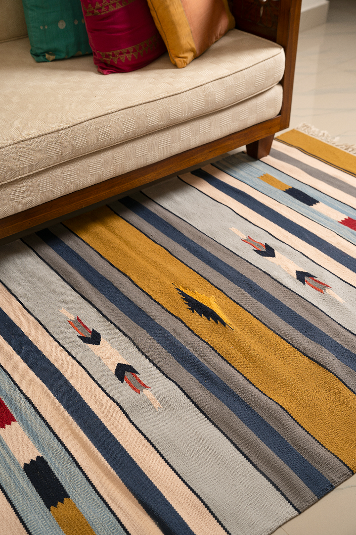 Cotton Kilim Rugs - 6ft x4ft