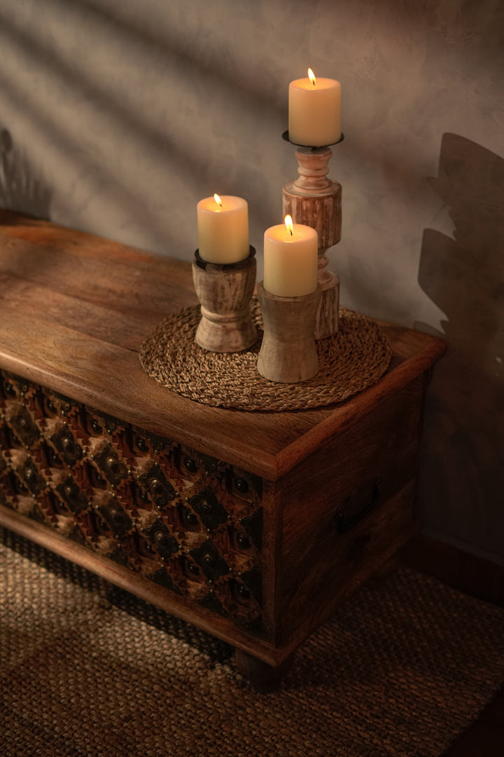 Keira Walnut decorative trunk