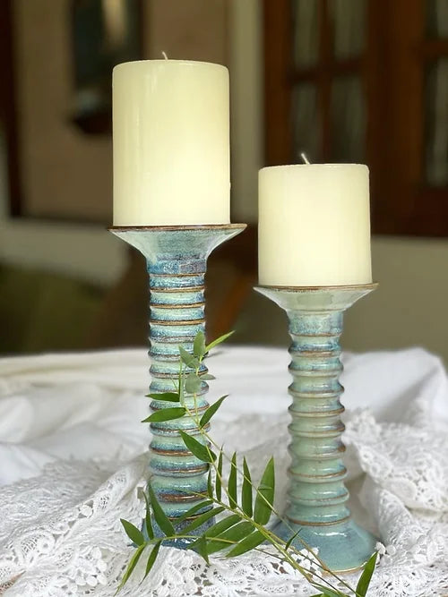 Candle Stand - Mint Green Set (Set of 2)