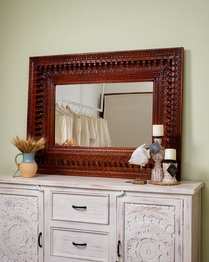 Alankar Mirror  - Walnut