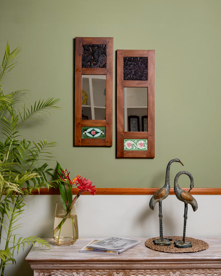 Aaina Mirror with Tile & Blocks