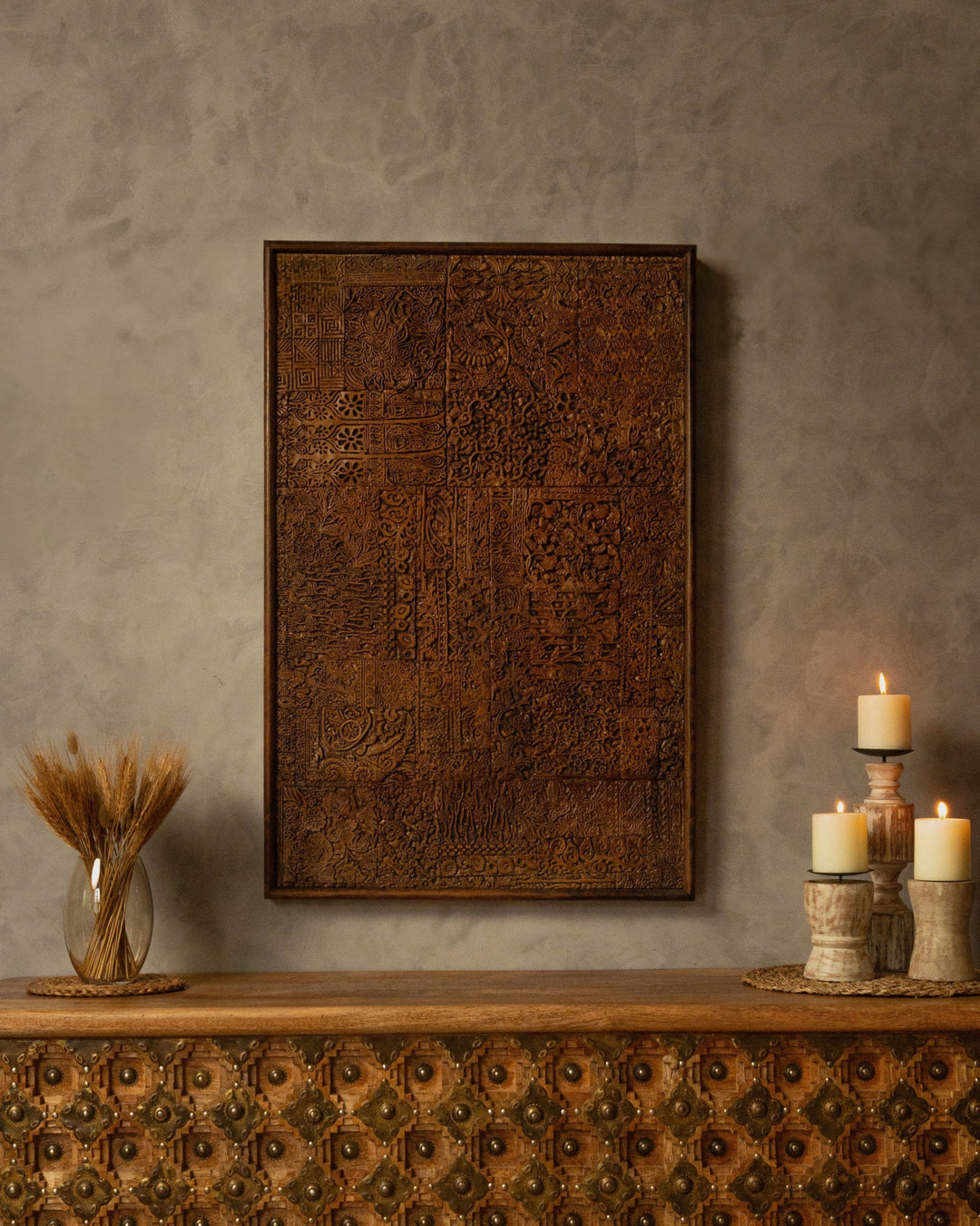 Wall Frame, Wall Panel, Wooden carved wall panel