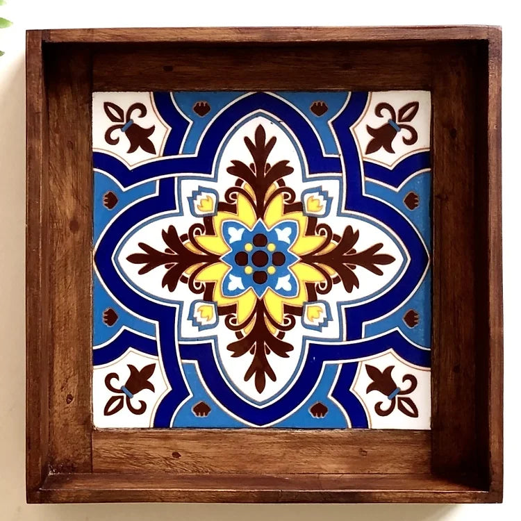 Oakleaf Single Square Tray - Azure Collection